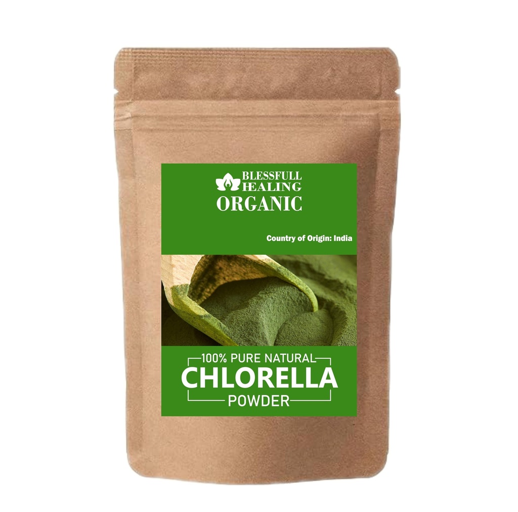 Blessfull Healing Organic Chlorella Powder 100% Pure Natural 100 Gram / 3.52 oz