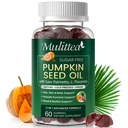 Pumpkin Seed Oil with Saw Palmetto Gummies-Hair, Prostate&Urinary Support for Women&Men|Ultra-Concentrated Extract, Total Essential Fatty Acids|Plus L-Theanine for Mood&Body Balance-60 Chews