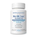 BIOTICS RESEARCH Bio-DK Caps™ — 10,000 IU Emulsified Vitamin D3 with K1, K2 (MK-7 + MK-4), 200%+ Bioavailability, Lymphatic Absorption, Supports Bone & Heart Health, 90 Capsules