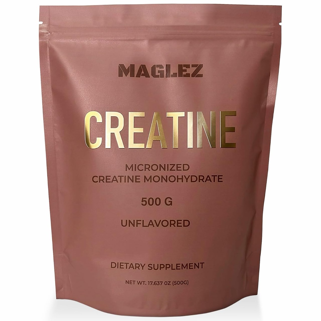 Creatine Monohydrate Powder 500g (100 Servings), Micronized, Unflavored - Supports Strength & High -Intensity Training - Third-Party Tested