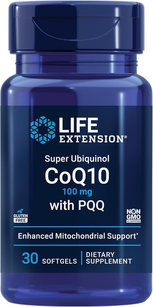 Life Extension Mitochondrial Energy Optimizer z PQQ i Super Ubiquinol CoQ10 z PQQ - 120 kapsułki i 30 Softgels