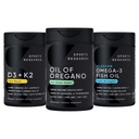 Sports Research® Multivitamin Pack - Oil of Oregano 9500mg w/Black Seed Oil, Vitamin D3 5000iu + K2 100mcg, and Alaskan Omega-3 Fish Oil 1250mg