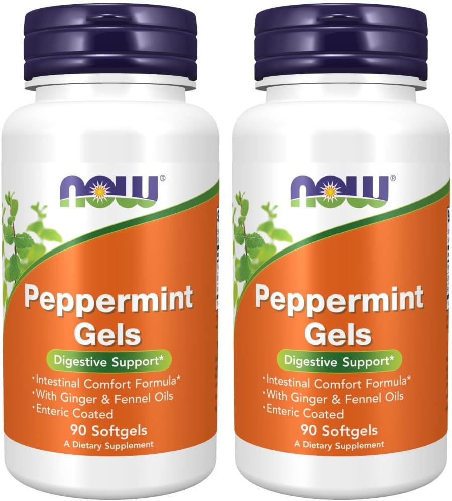 Ora Foods Peppermint Gel con Ginger & Fennel Oils, 90 Softgels (Pack of 2)