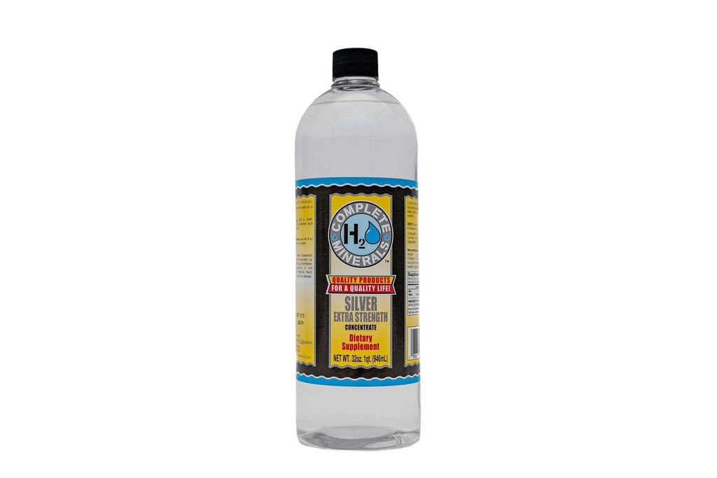 Silver Ionic Mineral Water Extra Strength 4x Concentrate 400 ppm 32 fl. oz.