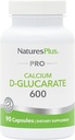NaturesPlus PRO Kalcijev D-glukarat (CDG) 600 mg - 90 kapsul - ne-GMO, Vegan, brez glutena, brez soje - 90 servivov
