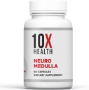 10X 건강 신경 Medulla 뇌 보충교재 - 뇌, 기억 및 초점을 위한 Nootropics 두뇌 지원 보충교재 - 비타민 B1 & B3, 아연, 은행나무 Biloba & 더 많은 것을 가진 기억 보충교재 - 60의 캡슐