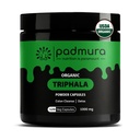 Organic Triphala Powder Capsules 1000mg | USDA Organic Certified | Non GMO | Gluten Free | Vegan - 120 Veg Capsules