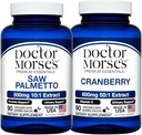Saw Morse, Saw Palmetto 5000mg i Cranberry 3000mmg Paquet - Proestatal, implementació de salut Urinary Tract, i en general per a homes i dones, FDA-Reged, NF-Certified 90 Capules