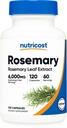 Nutricost Rosemary Extract 120 Capsules for 60 Servings Per Bottle - Vegan Rosemary Leaf Extract Supplement, Gluten-Free, GMO-Free