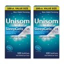 Unisom Nighttime Sleep-Aid Gels, Diphenhydramine HCI, 100 Count (Pack of 2)