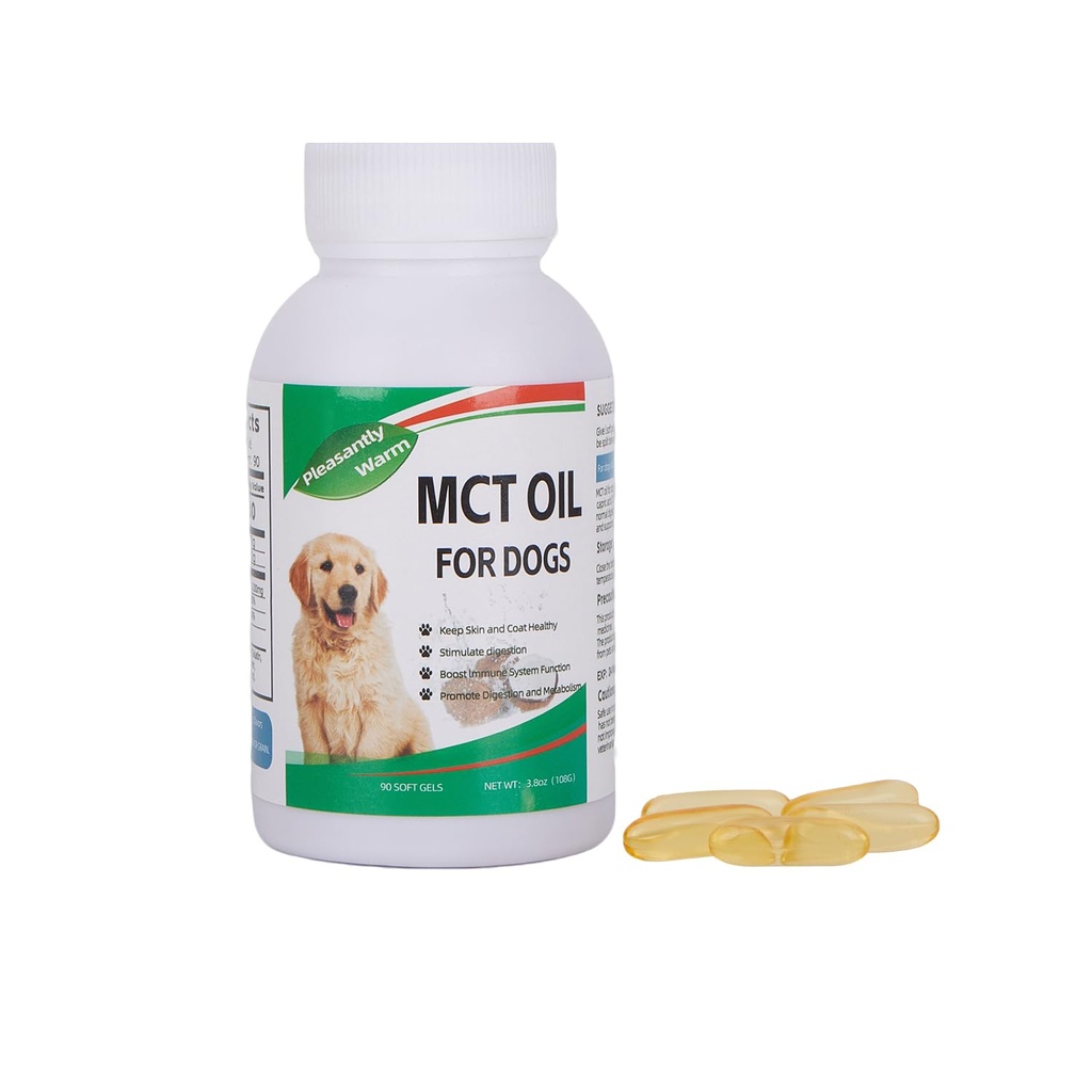 Mct Oil for Dogs，90 Servings，Medium Chain Triglycerides.Coconuts, C8 and C10, Healthy Digestion, Shiny Hair