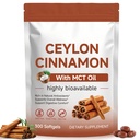 Ceylon Cinnamon Softgels with MCT Oil – Herbal Cinnamon Supplements for Metabolism Support & Digestive Comfort – Non-GMO & Gluten Free – 300 Softgels