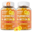 Turmeric Gummies 1000mg w/MCT Oil C8 C10, Organic Antioxidant, Turmeric Curcumin Supplement with Black Pepper Extract, Support Comfort, Boost Energy, Ultra Absorption, Sugar Free, 120Cts