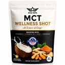 MCT Energy & Immune Support Supplement – Herbal Blend with Turmeric, Ginger, Zinc, Piperine & Prebiotics – Supports Metabolism & Digestion – Powder