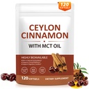 Ceylon Cinnamon SoftGels with MCT Oil – Non-GMO, Gluten-Free, 120 Softgels