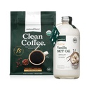 Natural Force Dark Roast Clean Coffee + Creamy Vanilla MCT Oil Bundle – Flavored MCT Creamer & Mold & Mycotoxin Free Coffee – Non-GMO, Keto, Paleo, and Vegan - 12 Oz Bag and 16 Oz Glass Bottle