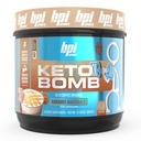 BPI Sports Keto Bomb Coffee Creamer - Supports Energy and Hydration - MCT and Electrolytes - with Calcium - Caramel Macchiato, 18 Servings