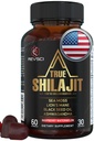 Himalayan Natural Shilajit Gummies for Men – Made in USA, True Gold Pure Himalayan Shilajit for Men Gummies, Energy & Focus Support with Ashwagandha & Sea Moss, Vegan, 60 Count