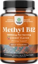 Vitamina B12 1000 mcg - Vitamina vegana Methylated B12 per il supporto del cervello Energia naturale - Cura dell'occhio di Bone Salute e Boost del mood con la pelle dei capelli e le vitamine Halal