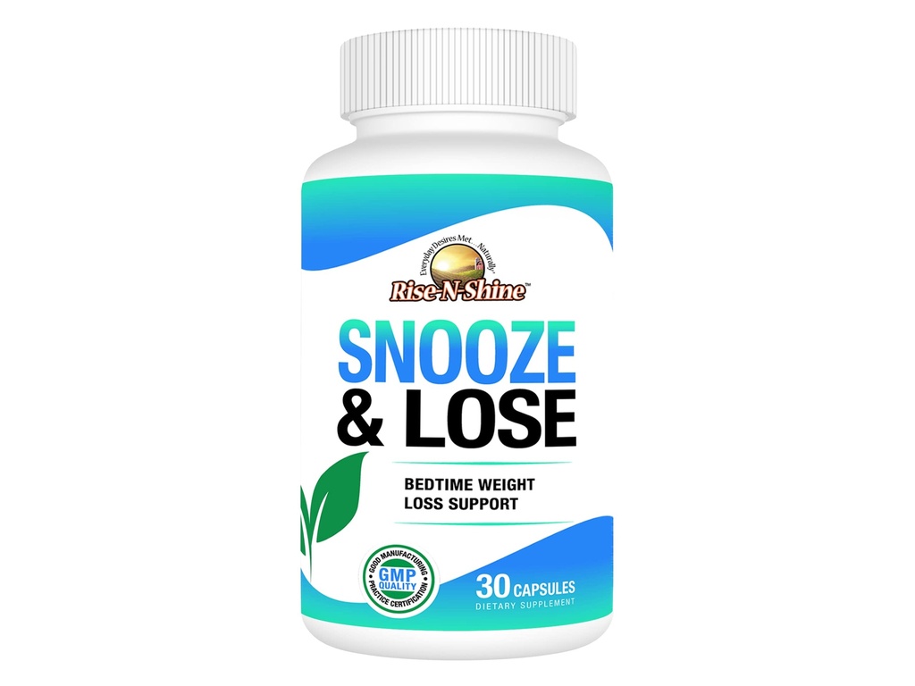Rise-N-Shine Snooze & Lose Supplement - Supports Healthy Body Composition While You Sleep for Men and Women - 30 Day Supply