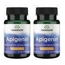 Swanson Apigenin Bioflavonoid Supplement for Adults Seeking Natural Sleep, Relaxation, and Stress Relief Support - 50 mg (90 Vegan Capsules, 2 Pack)