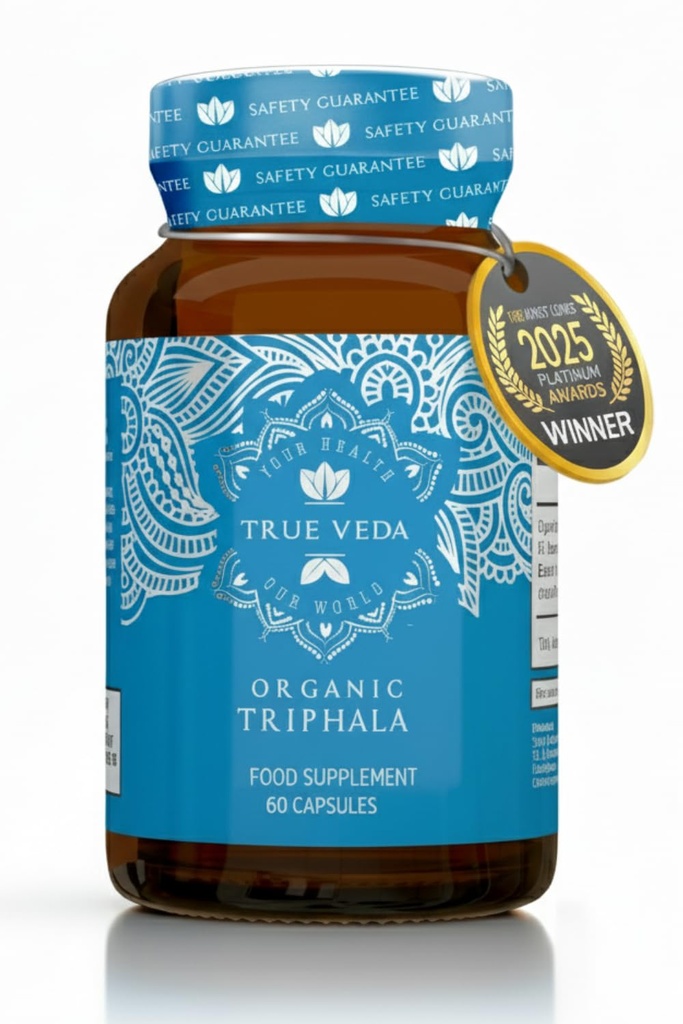 Triphala Capsules Organic | Triphala Powder Organic USDA Certified | Ayurvedic Guggulu Churna Supplement | Vegan | 60 Count