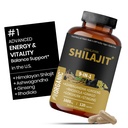Himalayan Shilajit Vitality Guard+ Complex 1600mg | 120 Caps | Energy & Vitality Support with Ashwagandha, Rhodiola & More - Third-Party Tested, Vegan, Non-GMO, Gluten Free