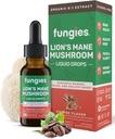 Fungies Lion's Mane Mushroom Liquid Drops, Coffee - Tinktur med Lions Mane Extract stöder Brain Fog, Focus, Memory & Healthy Mood - Mushroom Complex Supplement för vuxna - 30 portioner
