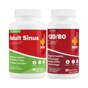Redd Remedies Adult Sinus Support, 72 Capsules, and 120/80 Care, 60 Capsules