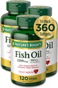 Természet Bounty Fish Oil, 1200mg, 360mg Omega3, 120 (3 csomag, 360 Total)