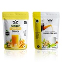 Ginger Turmeric Wellness Powder – 100 Servings – Blend with Piperine, Lemon, Licorice, Decaf Green Tea, Vitamin C, D3 & Zinc | Caffeine-Free, Vegan, Gut-Friendly Herbal Tea & Daily Shot Mix
