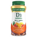 Nature's Bounty Vitamin D3 Gummies, Vitamin Supplement, Supports Immune Health, 50mcg, 2000IU, Mixed Fruit Flavor, 90 Gummies