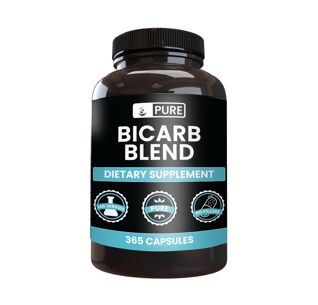Pure Original Ingredients Bicarb Blend (365 Capsules) No Magnesium Or Rice Fillers, Always Pure, Lab Verified