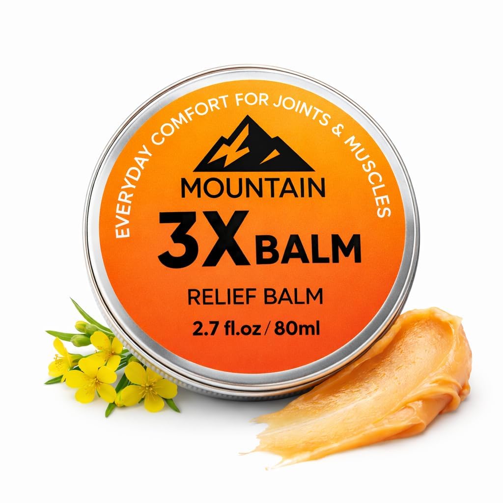 Minnah Neuro 3x Balm with Organic Arnica & Camphor, Neuro Balm 3x Bálsamo MsM for Feet, Knee, Back & Joint, Non-Greasy Formula, 2.7fl oz (B)