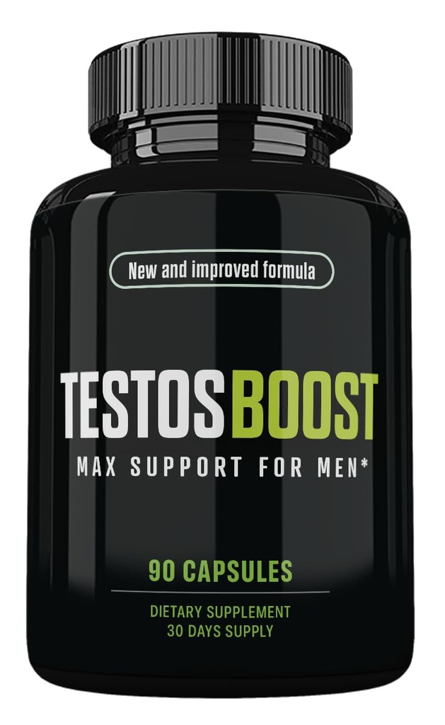 Advanced Formula, TestosBoost Pills, TestoBoost Dietary Supplements, 90 Vegetable Capsules, 1 Month Supply