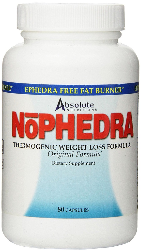 Absolute Nutrition Thermogenic Fat Burners, Nophedra Capsules, 80 Count Bottle