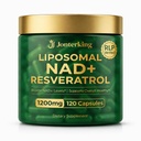 NAD+ Supplement, 1200mg Per Serving, Nicotinamide Riboside Malate with Trans-Resveratrol, Quercetin & CoQ10, Daily Supplement Formula, 120 Veggie Capsules, 60 Servings