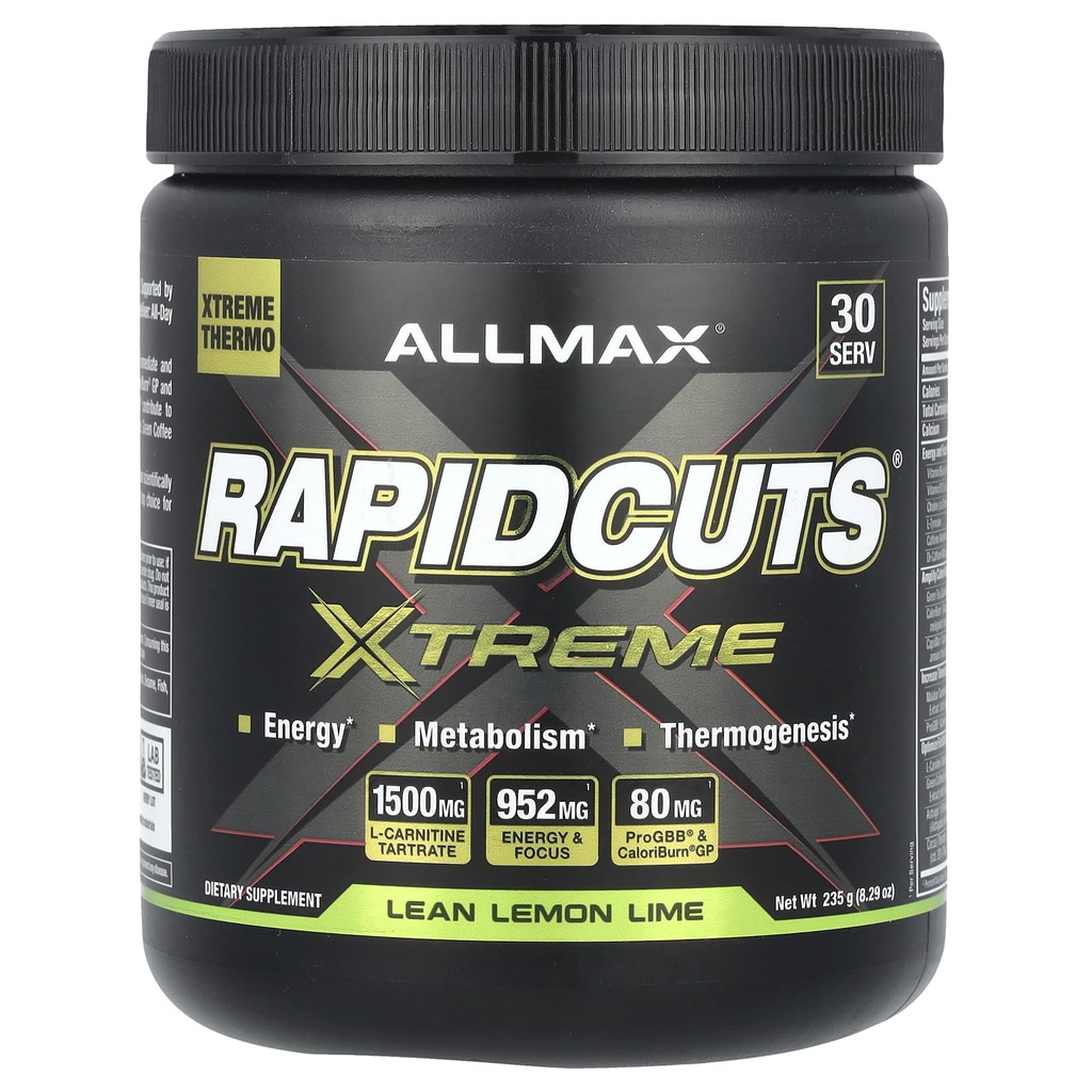 ALLMAX Nutrition Rapidcuts Xtreme Powder Lean Lemon Lime, 235G