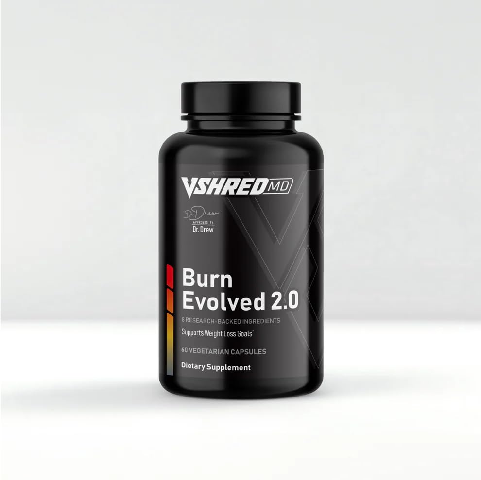 V Shred MD Burn Evolved 2.0 – Dr. Drew Approved Metabolic Health Supplement – Formulated to Support Metabolic Function, Energy & Healthy Blood Sugar – 60 Capsules