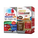 LABO Nutrition Ultimate VesseCLEAR EX & CardioREGAIN EX Bundle – Clean & Flexible Blood Vessel & Heart Energy- Nattokinase NSK-SD 4000FU, Elastin, Ubiquinol CoQ10, Olive Fruit Extract Hydroxytyrosol