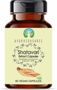 Shatavari extract 500mg - 60 Vegetarian kapsulak | Asparagus Racemosus | Natural guztiak | 100% Vegan | Gluten-Free | GMP Certified.