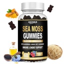 Sea Moss Gummies with Black Seed Oil, Ashwagandha, Ginger, Irish Sea Moss for Immune & Energy Support, Mixed Berry Flavor, Vegan, 60 Count