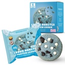CHUNKYFIT Cookie Monster Protein Cookie - Made with Coconut Oil, Collagen, 16g Protein, a Touch of Honey, Soft Baked Balanced Snack, Good for Post Workout Recovery - 1.87 OZ - 4 Pack