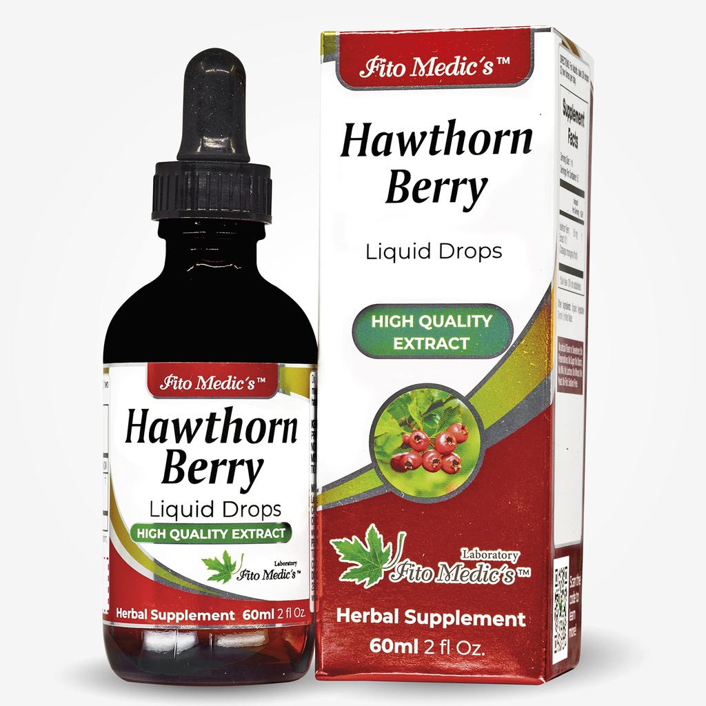 FITO MEDIC'S Lab Hawthorn Berry Supplement, Hawthorn Extract, Alcohol Free Formula, 2 fl oz