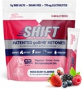 Real Ketones BHB Exotious Ketones Minum Paket Mix Keto Electrolytes Powrents No Sugar dengan 4 Main Fasting Electrolites Plus Hydrating Pattened Keto BHB - 30 Count Mixed Berry Caffeine