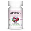 Maxi Health Chewable Prenatal Vitamins for Women – Prenatal with Iron, Biotin, Pantothenic Acid, & Magnesium – Kosher, Cherry Flavor Pregnancy Vitamins – 90 Tablets