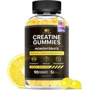 Effective Nutra Creatine Monohydrate Gummies - 1g Creatine per Gummy - Vegan Muscle & Strength Supplement for Men & Women - Supports Muscle Growth, Energy, Endurance - Lemon Flavor, Made in USA (90ct)