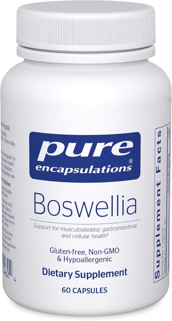 Pure Encapsulations Boswellia Supplement - for felles helse, GI og forbindelsesvev - Støtter Sunn Joints & Digestive Helse* - Non-GMO & Vegan - 60 Kapsler