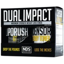 LIPORUSH NDS Nutrition Maximum Strength Dual Impact Stack - Powerful 2-in-1 Weight Loss Kit Combines High Energy Fat-Burning XT Thermogenic with Premium CLA Censor Body Toner (60 Caps & 90 Softgels)