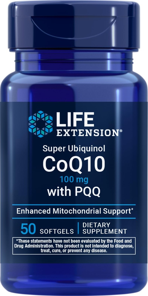 Life Extension Super Ubiquinol CoQ10 with PQQ, 50 Softgels